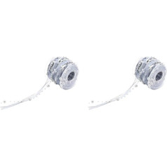2 Set 10 m Perlen Sheer Spitze Trim Band für DIY Hochzeit Dekoration Grau