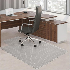 BesWin Office Chair Mat for Carpets, 90 x 120 cm, with Lip, Plastic Carpet Protector for Low Pile Carpets, 2.2mm Thick, Non-Slip Desk Chair Mat for Carpeting, Easy Gliding and
