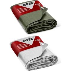 A-TEX® Tarpaulin 140 g/m², Various Sizes and Colours Available, Tarpaulin with Eyelets, Fabric Tarpaulin, Garden Tarpaulin, Construction Wooden Tarpaulin, Waterproof, Tear-Resistant, UV-Stabilised
