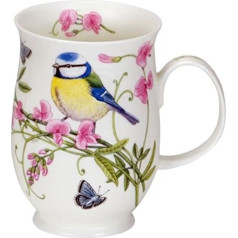 Dunoon Hedgerow Birds Blue Tit Mug, Porcelain, Mug, 310 ml