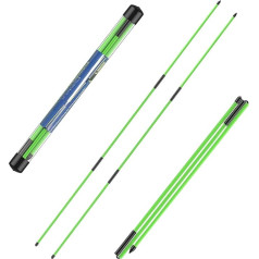 flintronic Golf Alignment Sticks, Pack of 2 Foldable Golf Practice Poles with Transparent Storage Tube, Alignment Practice Bars, Swing Aid, Golf Practice Device, Direction Indicator for Aiming Putting