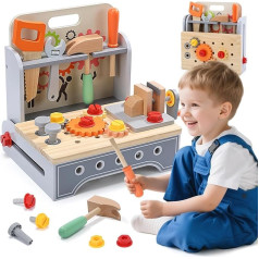 CUTE STONE Children's Wooden Tool Bench
