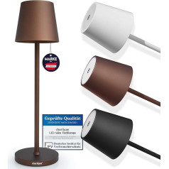 LED table lamp - fully dimmable, with rechargeable battery - elegant design table lamp with USB charging plug - warm white light effect, suitable for indoor and outdoor use.