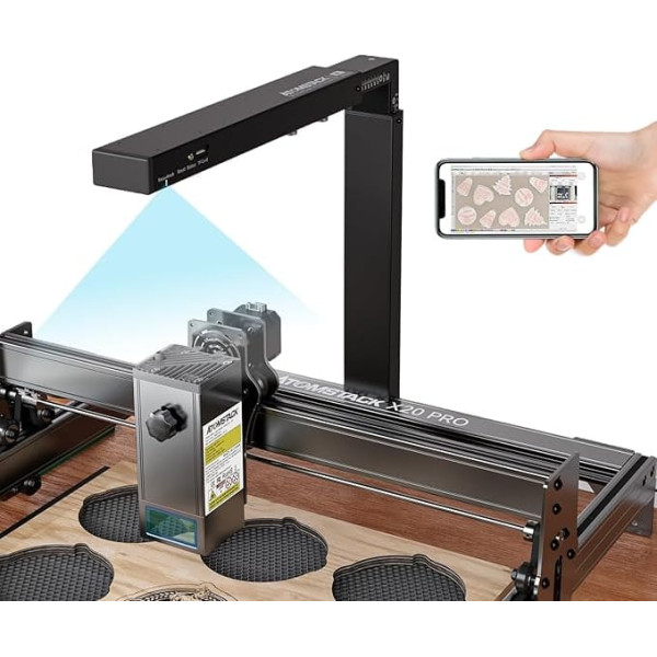 ATOMSTACK AC2 LightBurn Camera for Laser Engraving Machines, 1080P HD Video Visual Preview, WiFi Connection, Real-time Remote Monitoring, Precise Positioning for Serial Engraving