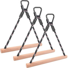 BeneLabel Children's Trapezoidal Swing, Monkey Bar, Trapezoidal Bar, Obstacle Course, Swing Bar, Playground, Trapezoidal Swing Gymnastics Bar with Carabiner for Indoor, Outdoor, Ninja Training Course