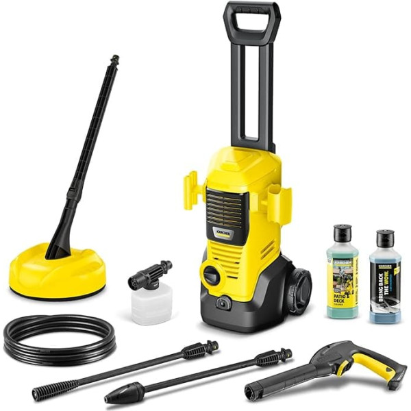 Kärcher K 2 Premium FJ Home High Pressure Washer, Pressure: Max. 110 Bar, Flow Rate: 360 l/h, Surface Capacity: 20 m²/h, Weight: 4.2 kg, HD Gun, Jet Pipes, Dirt Blaster, Foam Nozzle, Home Kit