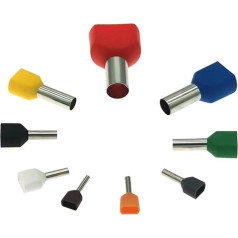 Dual Wire Tube Insutated Cord End Crimp Termina TE0508~7512 Double Terminal Cable Copper Ferrules 0.5~0.75mm² 1590pcs