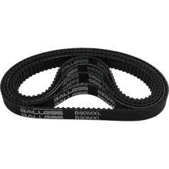 1 x MXL Trapezzahnriemen aus Gummi, Modell B75MXL~B116MXL, Breite 3/4/6/10/12/15 mm, 3D-Drucker-Förderband (B102MXL15mm)