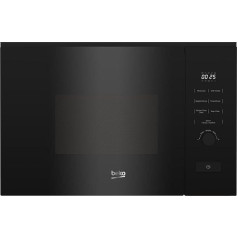 Beko BMGB20212B Stand Microwave, 800 W, Grill 1000 W, Built-In, 20 L, Child Lock, 8 Cooking Programmes, Black