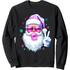 Lustiger Weihnachtsmann bläst Kaugummi Weihnachten Urlaub Grafik Sweatshirt