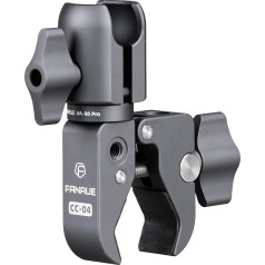 FANAUE Single Socket Arm with Handlebar Base Mount Strong Rod Clamp Compatible with RAM Mounts 1 Inch Ball Head and Bike Motorcycle Phone Holder, Can be Installed on 1.4-4.5 cm Diameter Rail Round Rod