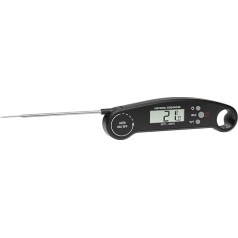 TFA Dostmann Digital Kitchen Thermometer 30.1061.01 Folding Thermometer with Bottle Opener Backlight BBQ Meat Thermometer L160 (275 x W44 x H21 mm)