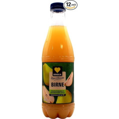 Edeka Herzstücke Pear Fruit Juice, Pack of 12 (12 x 1 L) Disposable