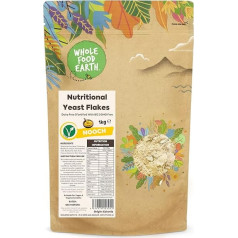 Wholefood Earth Nutritional Yeast Flakes, 1 kg, with B12, Dairy Free, GMO Free, Vegan