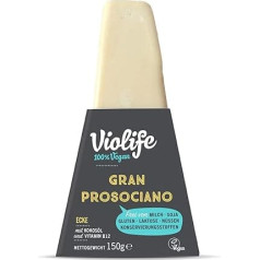 Vegan Violife Vegan Gran Prosociano 150 g Vegan Food Vegan Cheese Substitute Lactose Free Gluten Free Halal without Soy, Milk