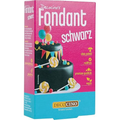 Decocino Fondant, Black, 250 g (Pack of 1)