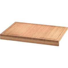 axentia Wooden board in brown, large chopping board with practical juice groove, bamboo board with high cut resistance, knife-friendly cutting board easy to clean