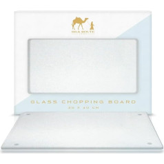 Silk Route 40 x 30 cm Tempered Glass Chopping Board with Non-Slip Feet