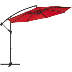 Songmics Parasol with Crank for Opening and Closing, Sun Protection, Garden Umbrella, UV Protection up to UPF 50+ for Garden, Patio