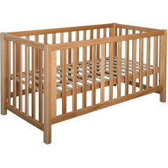 Betten-Abc Bubema Nils Classic Baby Cot (Size: 60 x 120 cm, Colour: Natural Oiled)