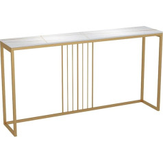 Cafiedr Coffee Table for Entryway, Long Table, Modern Sofa Table with Storage, Console Table for Small Spaces, Decorative Table for Living Room, Gold