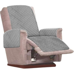 ‎Camouflage Net Armchair Protector, Armchair Cover, Non-Slip Armchair Throw, 1 Seater Chair Protector with 2 White Tie Down Straps and Adjustable Buckles, Chair Lift with Armrests (Grey)