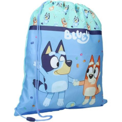 mybagstory Swimming Bag for Boys Bluey - Blue - Kids - School - Nursery - Primary School - Bag for Boys - Size 44cm - Adjustable Straps - Cord - Gift Idea Bluey - Blue, Enfant, Bluey - Blue