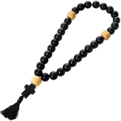 NKlaus EXQUISITE HANDMADE GAGAT Rosary 30.2g Perfect Prayer Beads for Deep Spirituality Handmade with Love and Precision, gagat