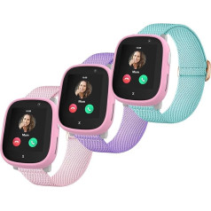 Polyjoy Pack of 3 Children's Nylon Bracelets Compatible with Xplora X6 Bracelet, Soft, Stretchy Girls Boys Replacement Bands for Xplora X6 Play