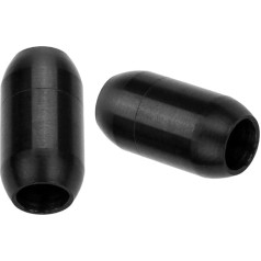 Sharplace 2pcs Column Magnetic Clasp Magnetic Jewelry Clasps Jewelry Necklace Bracelet Black 4mm