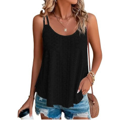 Tomatofrydan Tank Top Women's Summer Top Sexy Sleeveless T-Shirt Spaghetti Cami Tops Summer Fashion Shirt Crew Neck Blouses Basic Tops