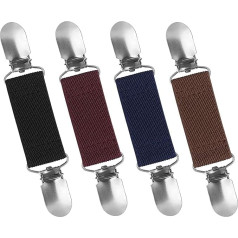 Sweater Cardigan Clips, Pack of 4 Cardigan Collar Clips Cardigan Clips Sweater Chain Cardigan Clips for Women and Men, Metal