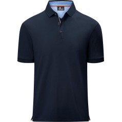 SwissWell Polo Shirt Men's Short Sleeve Polo Shirt Breathable Quick-Drying Golf Tennis T-Shirt with Glasses Holder Button Placket Summer Sport Fitness Men Regular Fit Polo