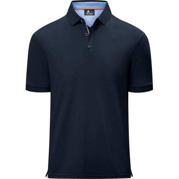 SwissWell Polo Shirt Men's Short Sleeve Polo Shirt Breathable Quick-Drying Golf Tennis T-Shirt with Glasses Holder Button Placket Summer Sport Fitness Men Regular Fit Polo
