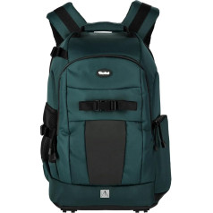 Rollei Fotoliner Ocean M Camera Backpack Made from 43 Recycled PET Bottles Including Rain Cover Suitable for Hand Luggage Petrol Blue