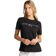 Tommy Hilfiger Women's Short-Sleeved Logo Round Neck T-Shirt