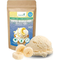 Simply Keto Lower-Carb* Banana Toffee Ice Mix - Creamy Ice Cream without Added Sugar with Only 2.1 g Net Carbohydrates - No Maltitol - Gluten Free, Soy Free & Ketogenic - for 10 Servings (100 g)