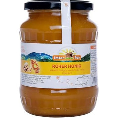 Raw Honey by BeekerPur - Not Spun or Heated, Contains Flower Pollen, Beeswax and Other Natural Ingredients (1000 g Raw Angelica Honey)