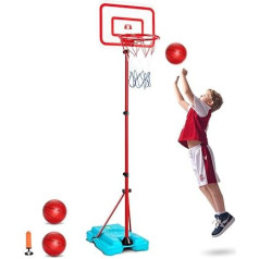 VEVOR Basketball Hoop for Kids, Height Adjustable, Portable Basketball Court with Fillable Base, Sports Game in the Garden, Basketball Toy for Toddlers Aged 3-8 Years, Boys & Girls