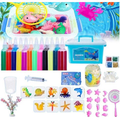 Magic Water Elf Kit, Magic Water Squishy, ​​Magic Water Elf Toy Kit, Aqua Fairy Water Gel Kit, DIY Magic Water Gel Bead Sensory Toy, Magic Water Elf 3D-Tierperlen Kit, Water Gel Toy(12 colors,60ml)