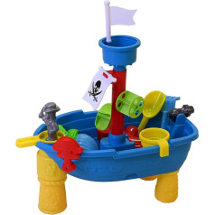 KNORRTOYS.COM 39200 Sand and Water Table Pirate Ship, Multi-Coloured