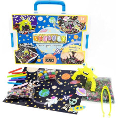 Nice Group - 94004 Sensory Case, Sensory Box for Children, Space Discovery, Material Handling, Fine Motor Skills Development, Blue, One Size