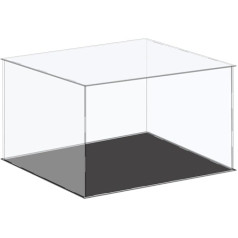 sourcing map Acrylic Display Case, Plastic Box, Cube Storage Box, Transparent, Small, Dustproof, 41 x 36 x 25.5 cm, Collectibles