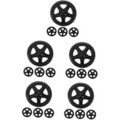5 Sets Shopping Trolley Wheels Mining Trolley Wheels Rolling Wheel Replacement Wheels for Pram Wheel for Trailer Lifter Swivel Wheels for Trolley Laundry Basket Wheels Goal Wheel Plastic