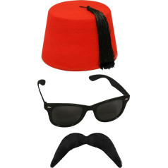 FEZ / HAT ORIENT BASAR AGYPTIC ARAB TURKISH FANCY DRESS COSTUME MOROCCO TUNESIA HEAD COVER VARIOUS PIECES + WITHOUT ACCESSORIES 100 HAT + 100 GLASSES + 100 TIE BEARS