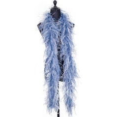 Mischen von zwei Farben, Straußenfederboa, 6-fädig, 10-fädig, weicher Federschal für Hochzeitskleidung, Kleid, Schal, Dekoration, Nähzubehör, Stil 10–2 m, 3-fädig
