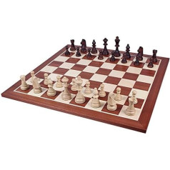 Sunrise Chess & Games Staunton No. 6 Carved Wooden Box Elegant Chess Piece Set