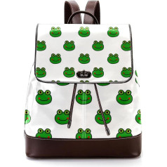 Personalisierte Schultaschen Büchertaschen für Teenager, Cartoon-Frösche, Mehrfarbig, 27x12.3x32cm, Rucksack Rucksäcke