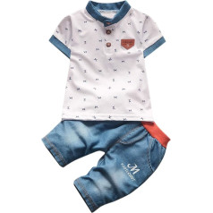Xmiral Baby Boys' Short-Sleeved T-Shirt and Denim Shorts Outfits