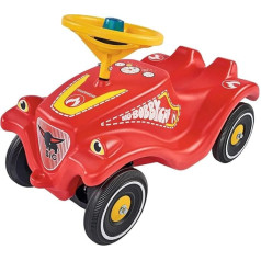 Big Bobby Car Classic Fire Brigade Children's Vehicle with Stickers in Fire Brigade Design, for Boys and Girls, Maximum Load 50 kg, Ride-On Vehicle for Children from 1 Year, Eor